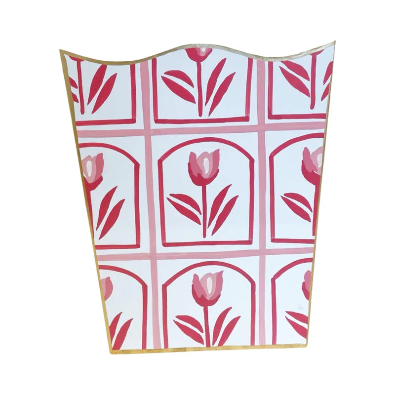 Dana Gibson Tulio in Pink Wastebasket and Tissue Box, Sold Separately