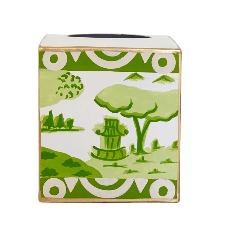 Dana Gibson Canton in Green Wastebasket and Tissue Box, Sold Separately