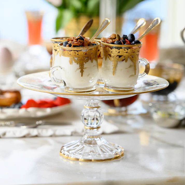 Vetro Gold Petit Four Stand