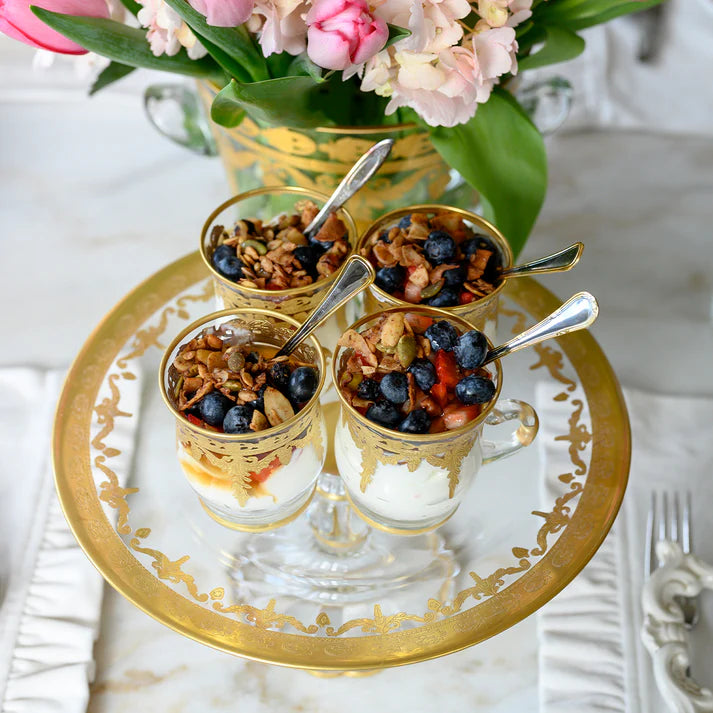 Vetro Gold Petit Four Stand