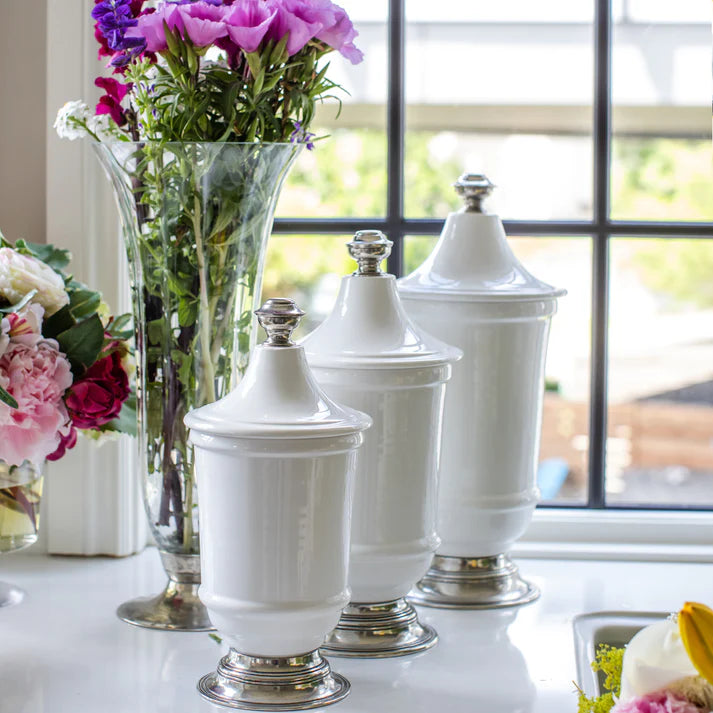 Tuscan Footed Canisters