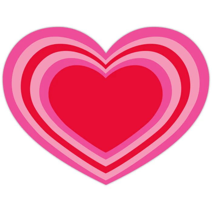 Hot Pink and Red Heart Posh Die-Cut Placemat, Paper