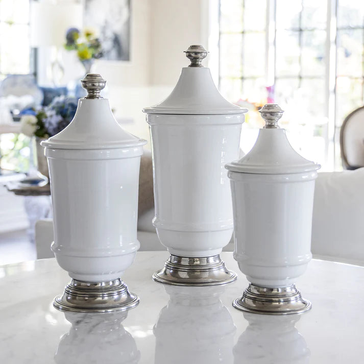 Tuscan Footed Canisters