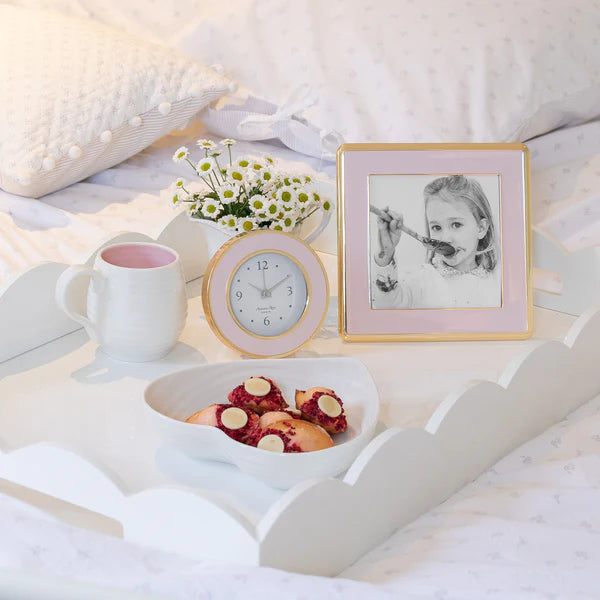 Pastel Pink & Gold Alarm Clock