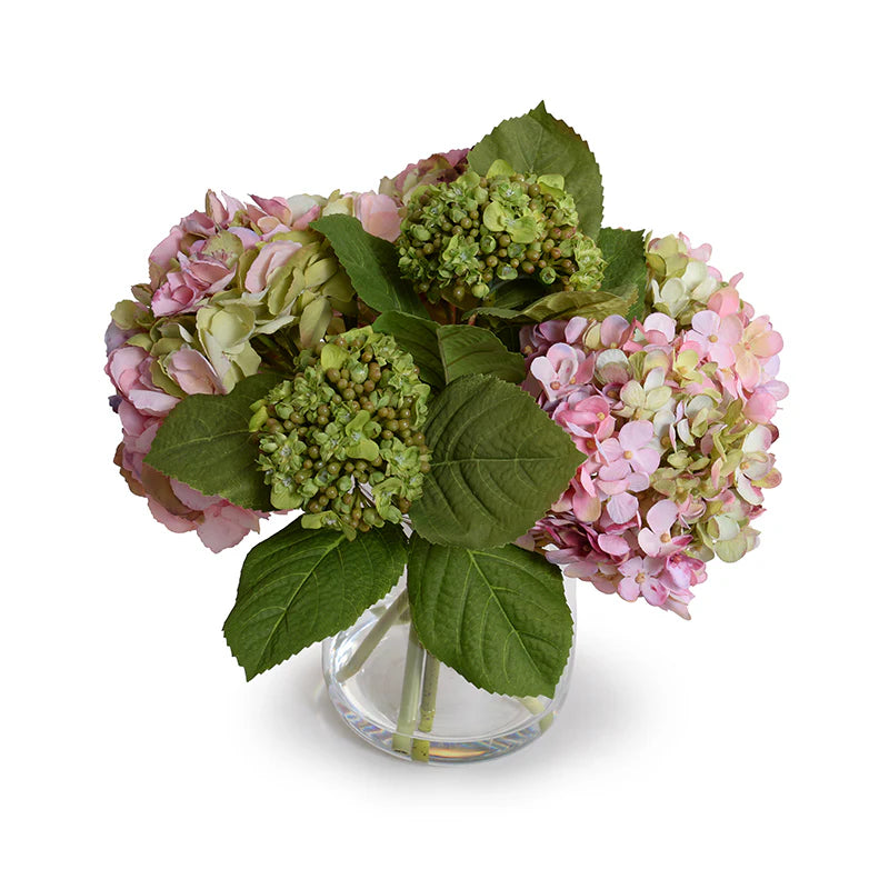 Hydrangea Arrangement, Pink & Green