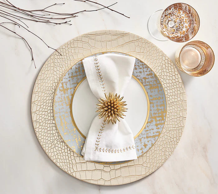 Kim Seybert Croco Placemat in Gold, Set of 4