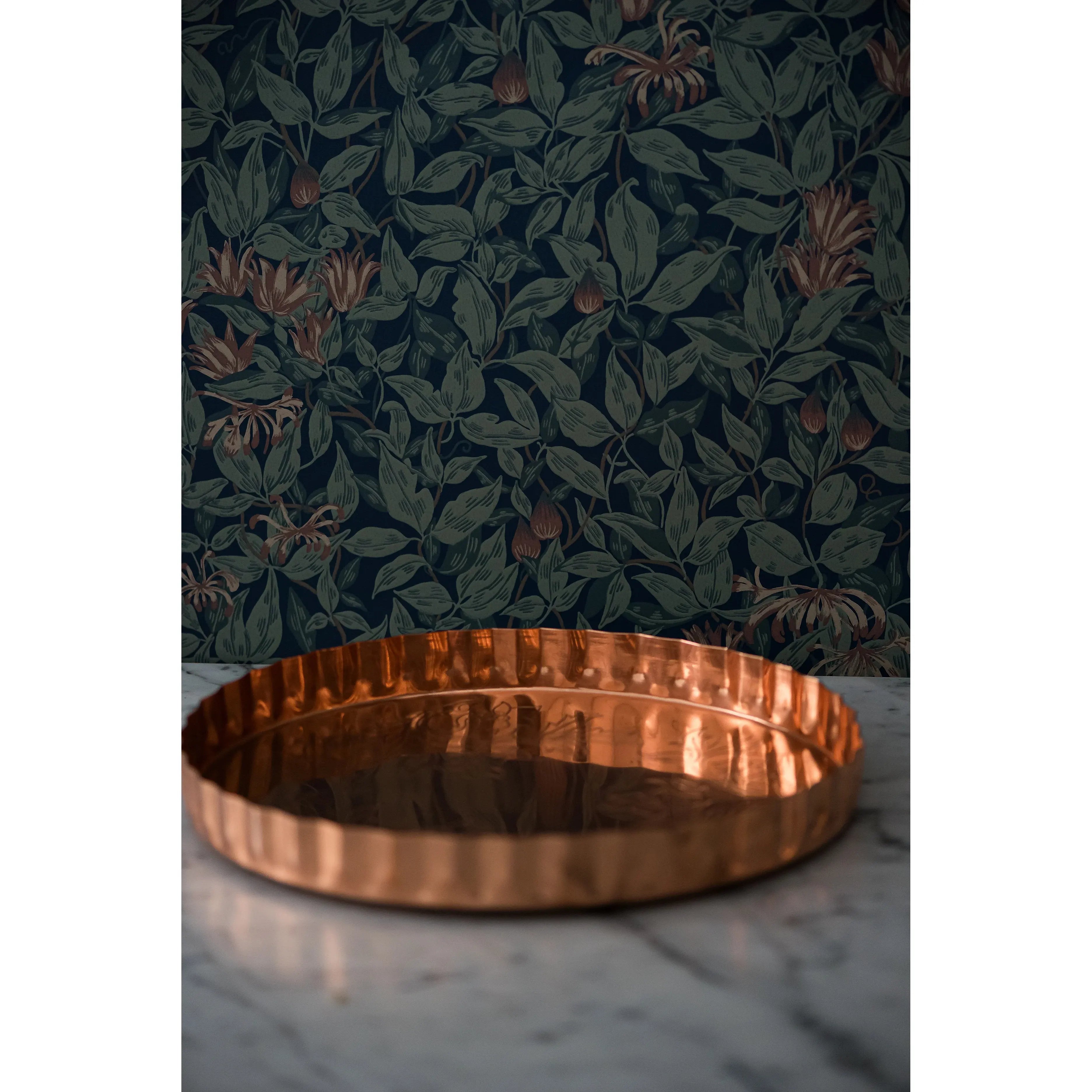 Copper Embossed Serving Tray