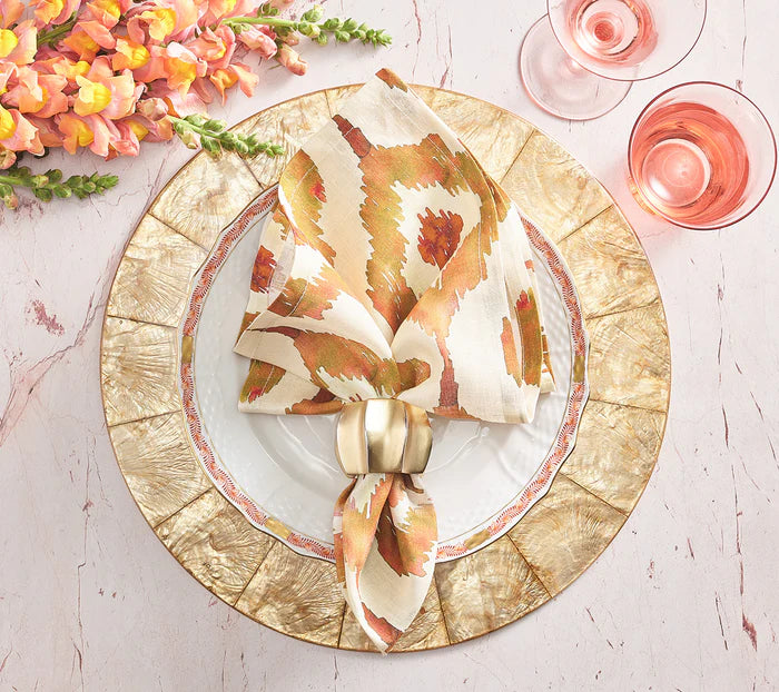 Watercolor Napkin in Rust, Set of 4