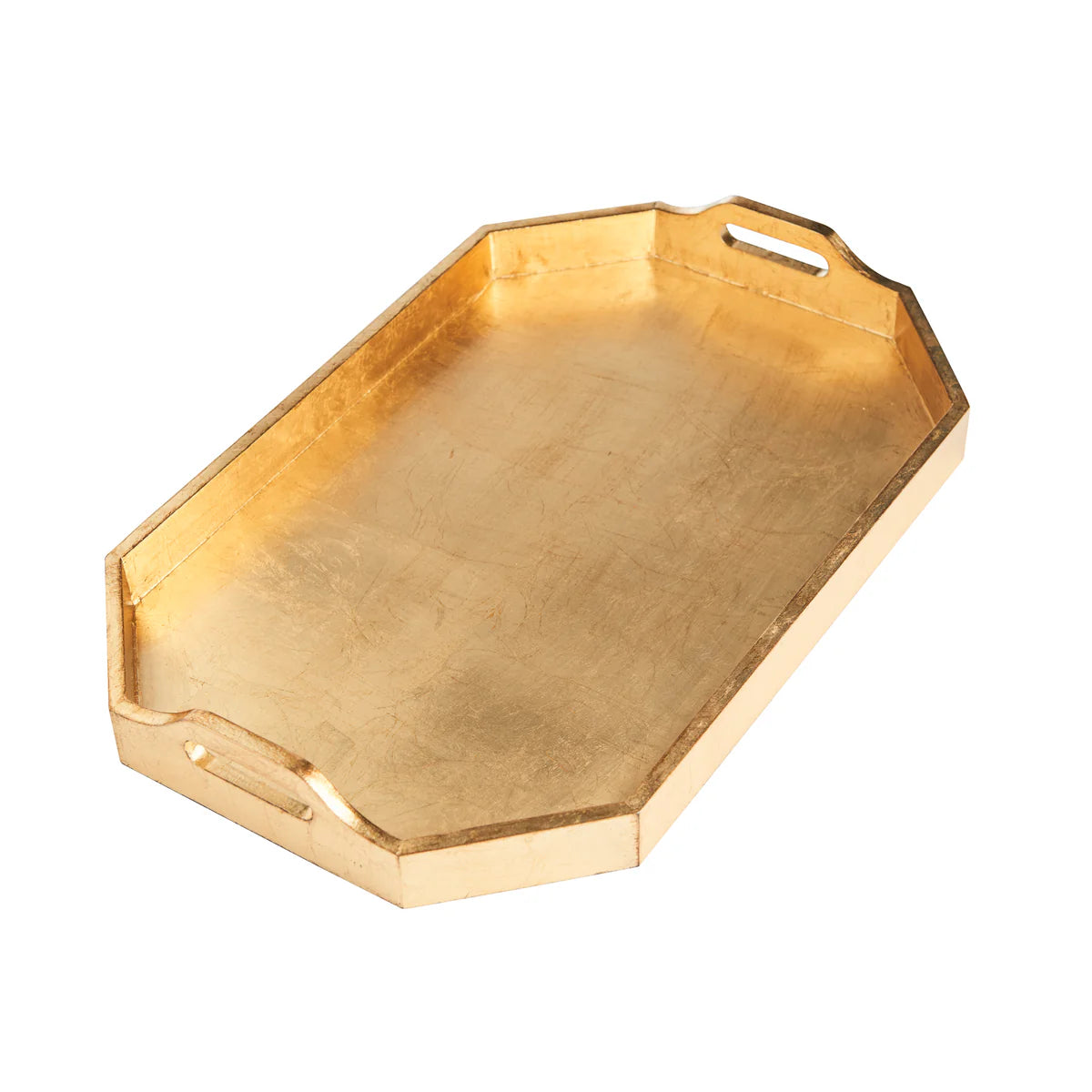 Large Tray With Gold Finish