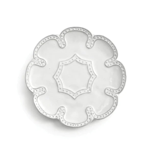 Bella Bianca Beaded Lace Bread/Canape Plate