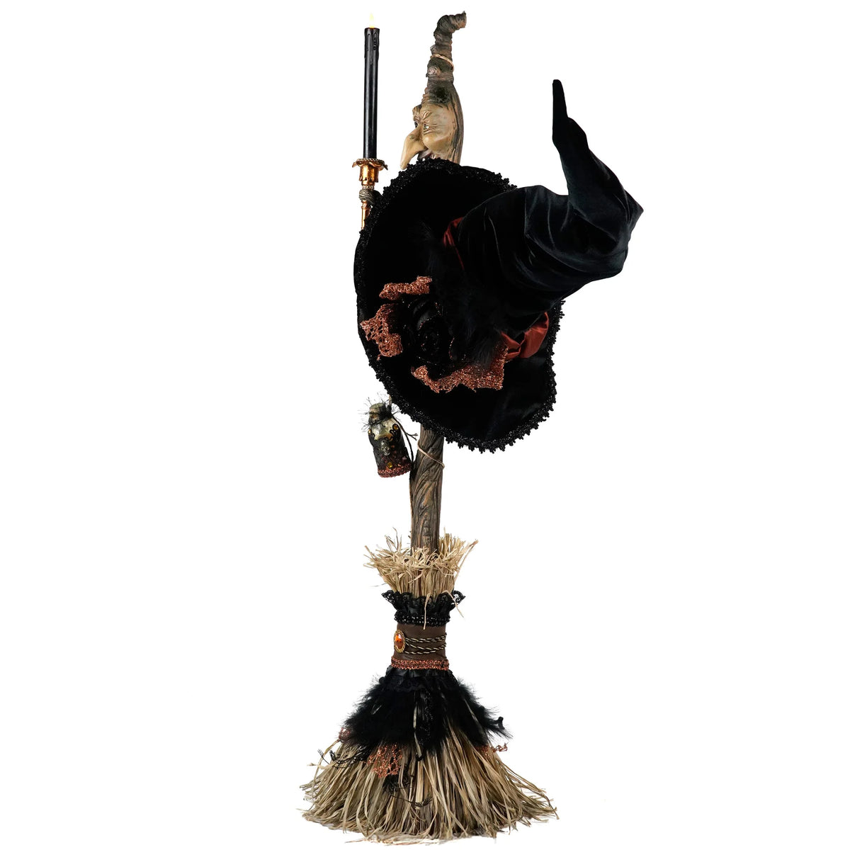 Bramble Broom with Witch Hat