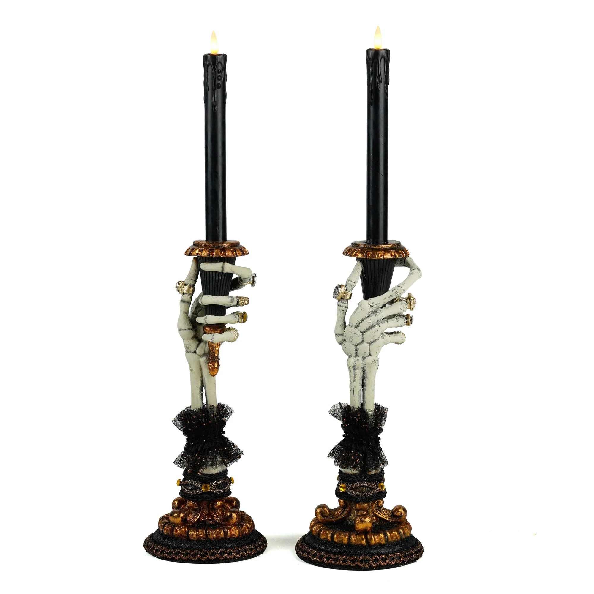 Skeleton Hand Candle Holders, Set of 2