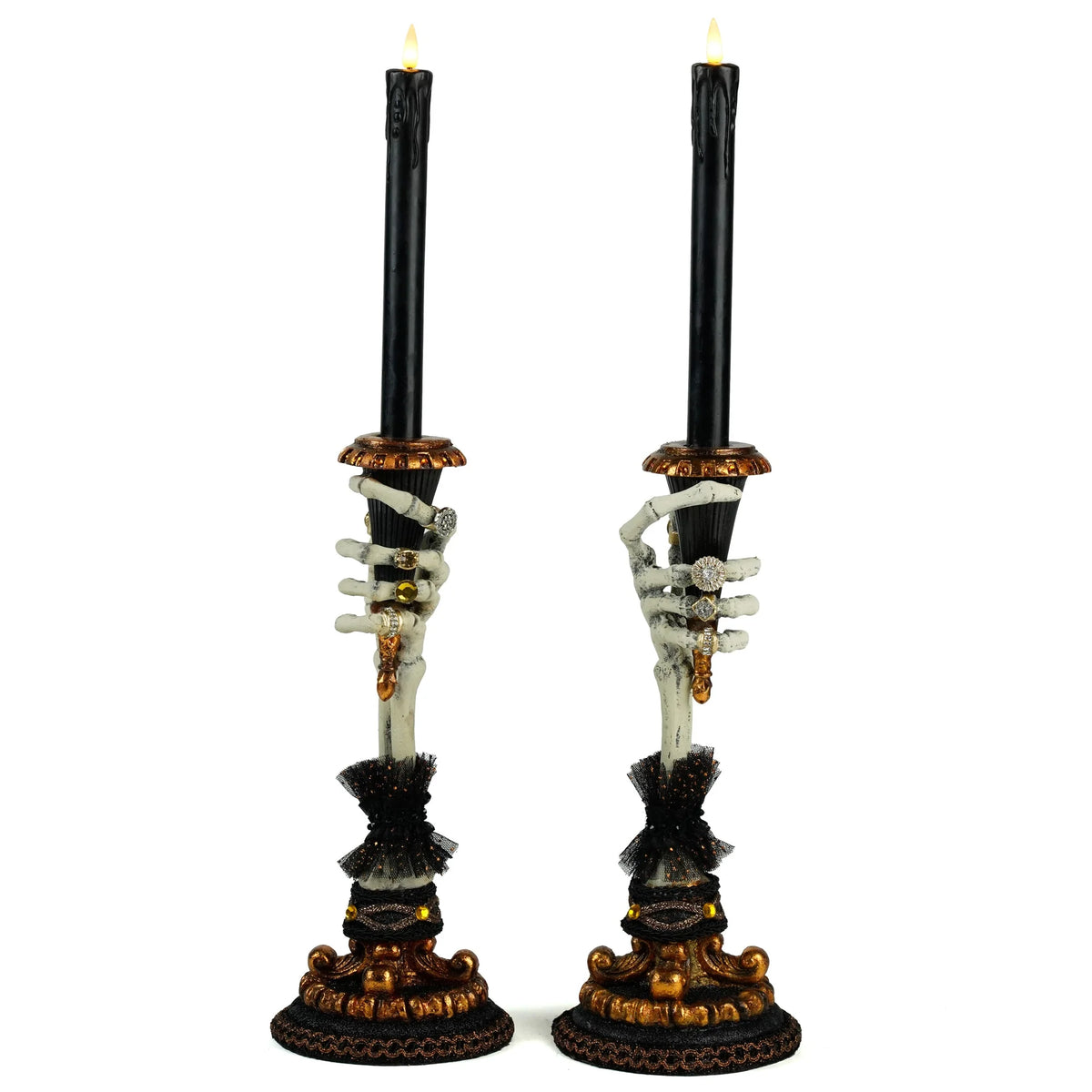 Skeleton Hand Candle Holders, Set of 2