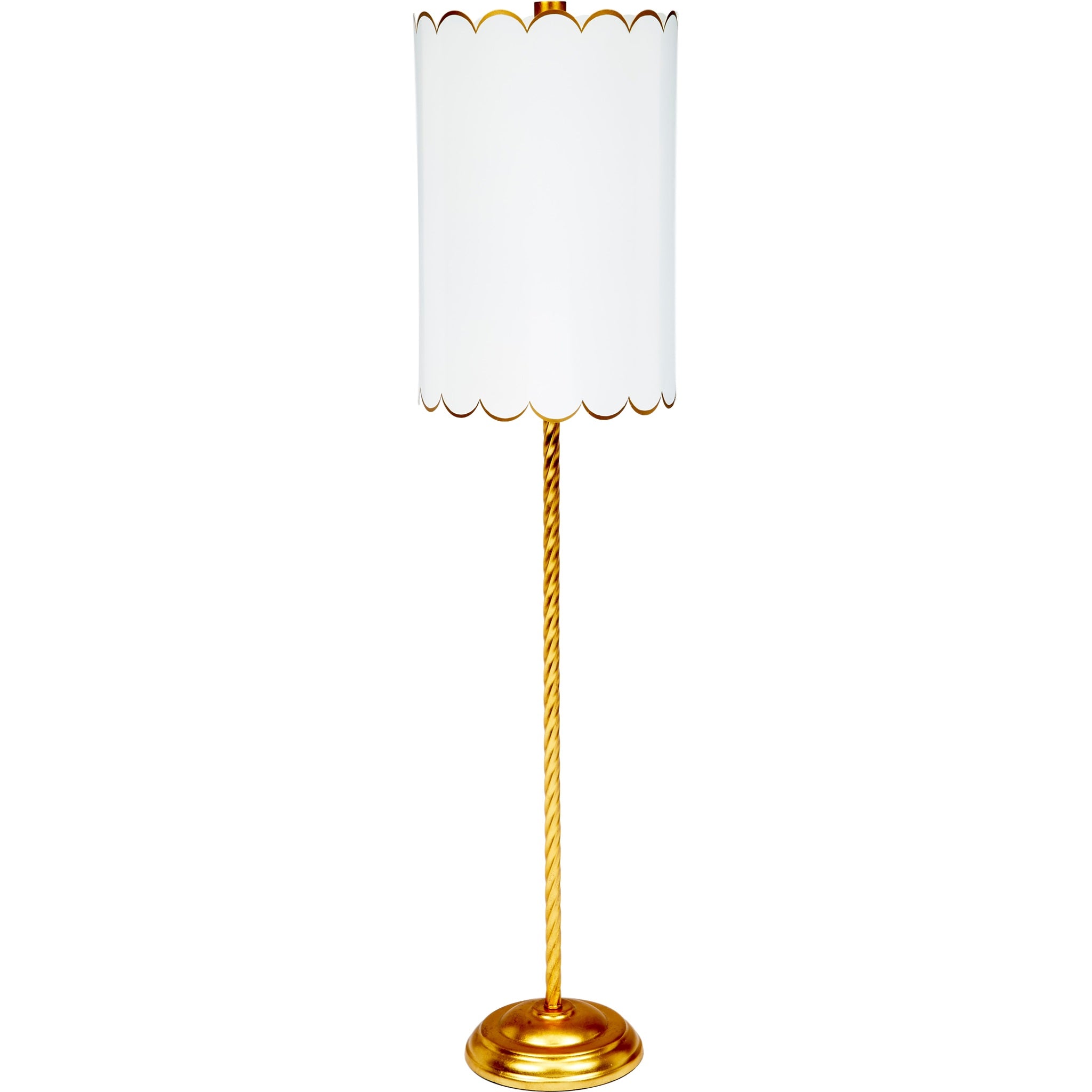 Twist Buffet Lamp with Scalloped Shade