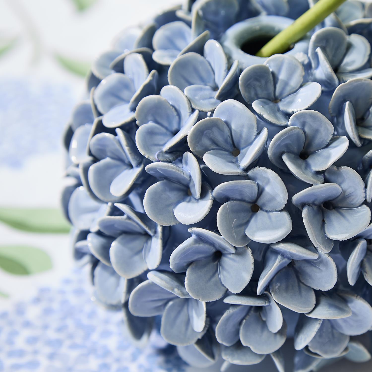 Hydrangea Flower Bud Vases/Taper Candle Holders Set