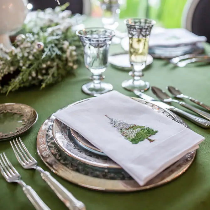 Snowy Pine Tri-Fold Napkin, Set of 4
