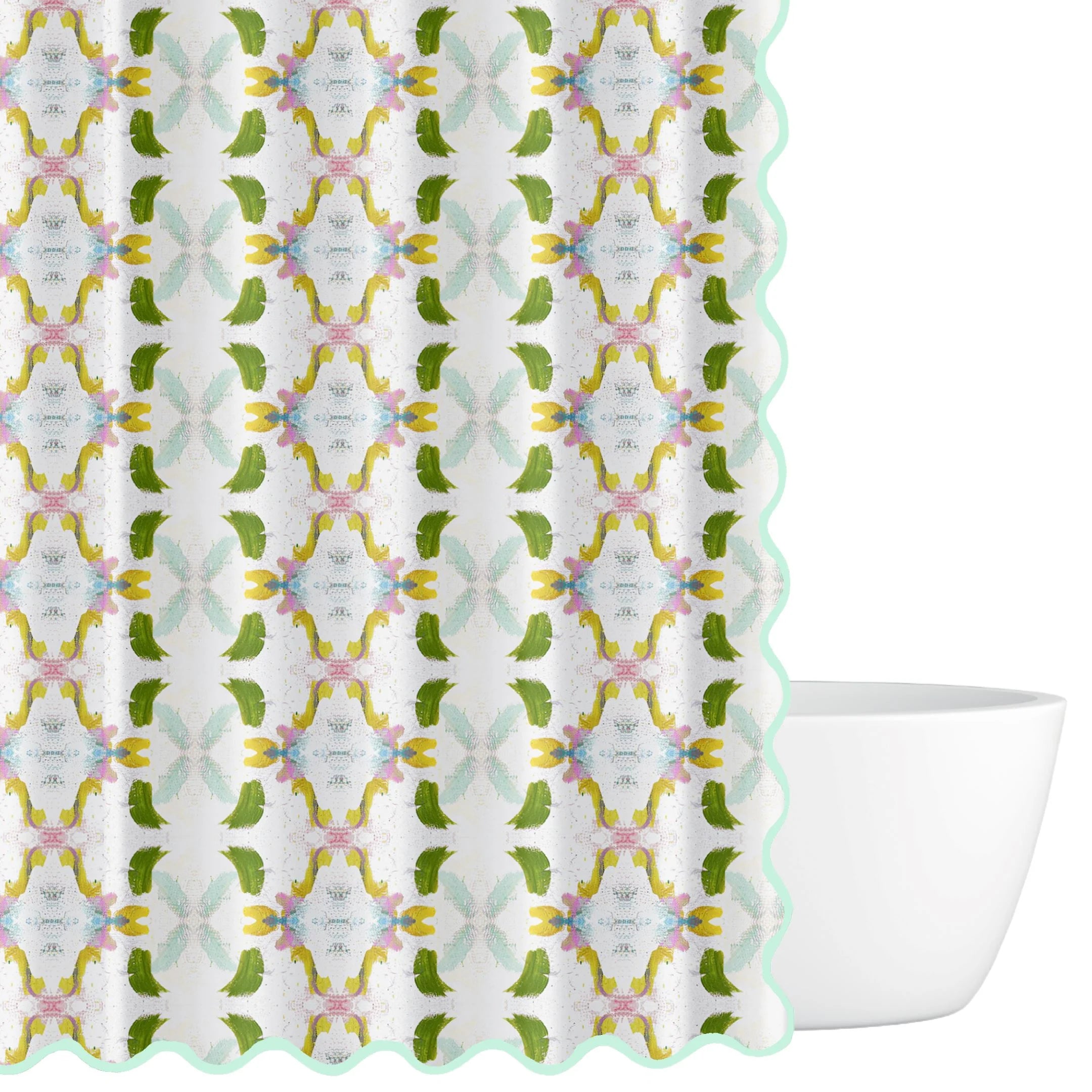 Dogwood Scalloped Shower Curtain