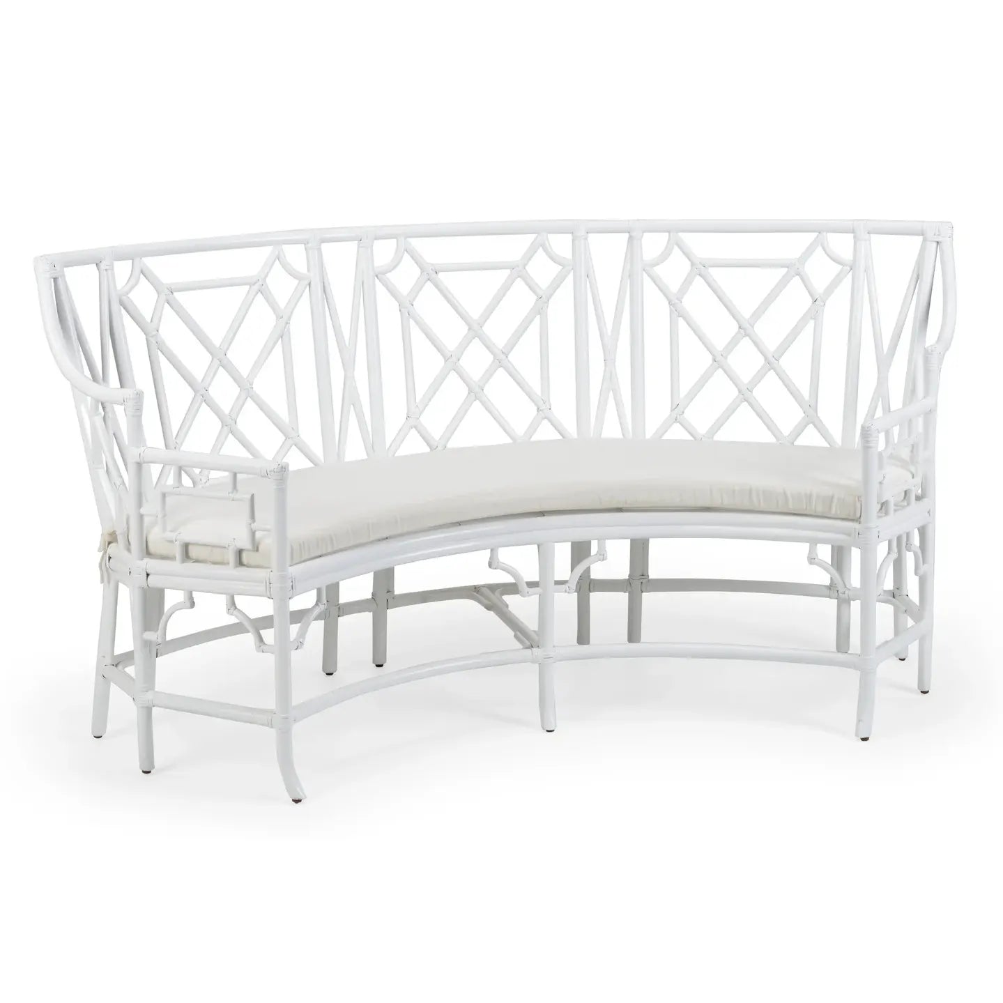 White Wild Palm Settee