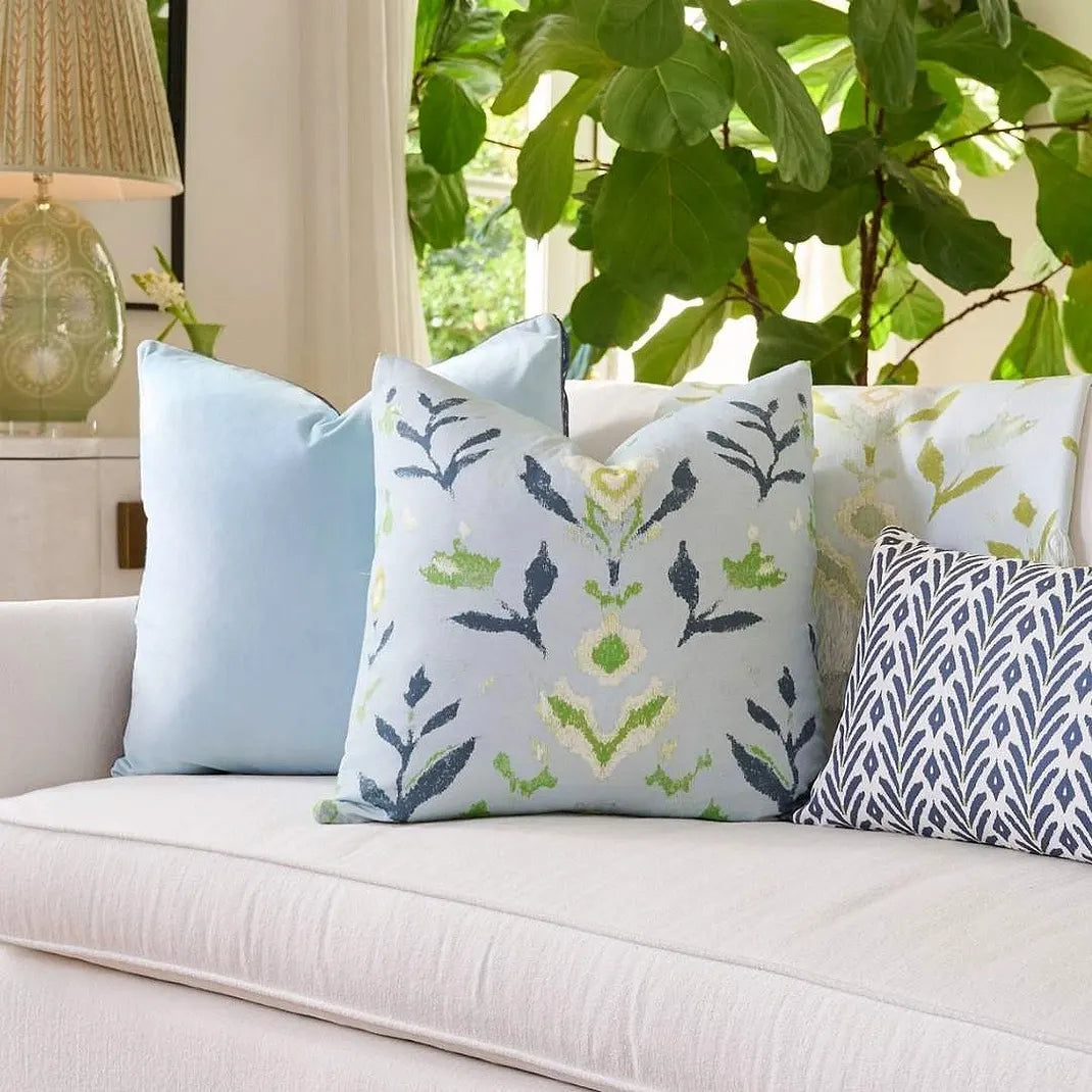 Petal Garden Navy Decorative Pillow, More Sizes