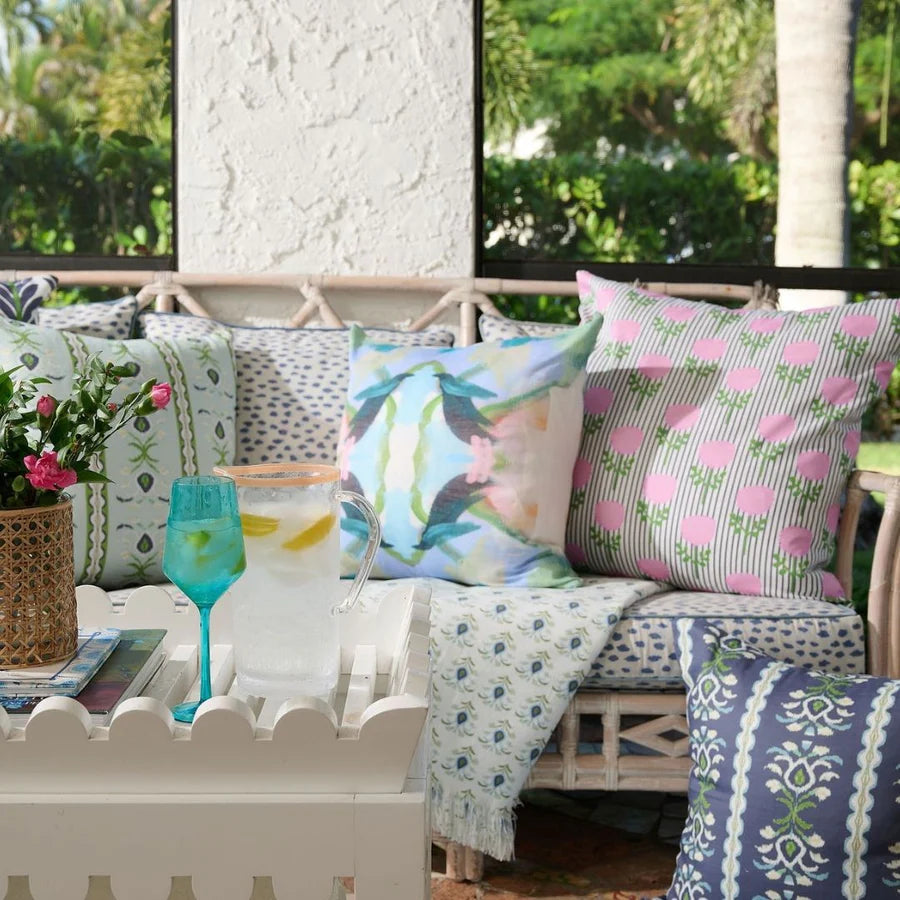 Rosemary White Throw Blanket