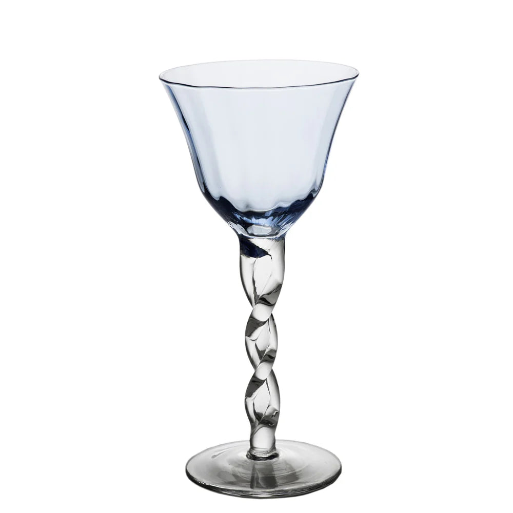 Blue Adriana Wine Glass, Set of 4