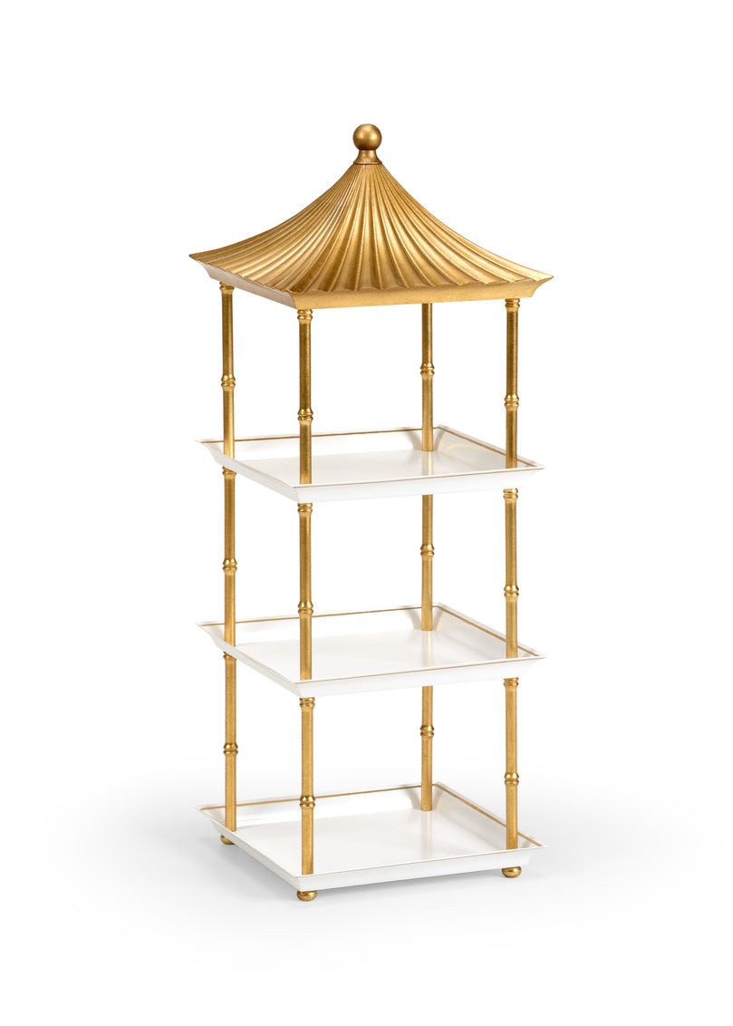 Chelsea House Pagoda Shelf - Gold