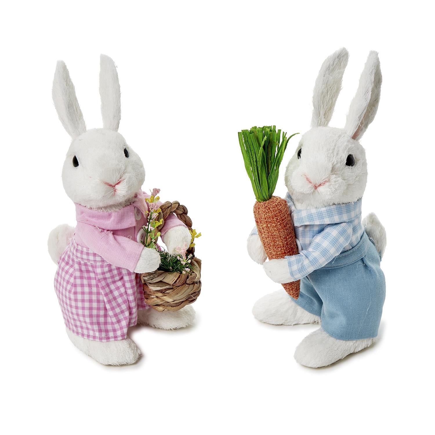 Vintage Easter Bunny Décor, Set of 2