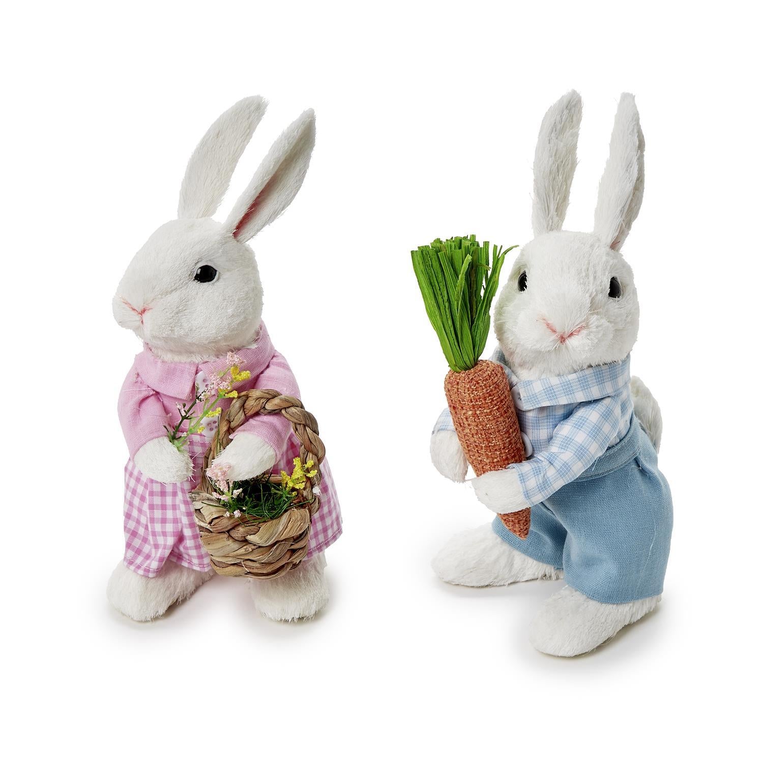 Vintage Easter Bunny Décor, Set of 2