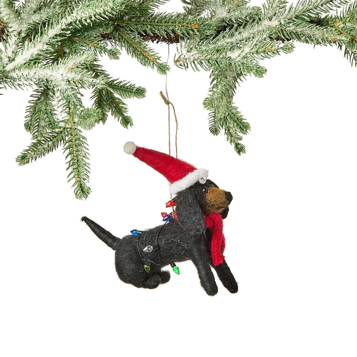 Deck the Paws Hand-Crafted Felt Dog Ornaments, Set of 5 Asst