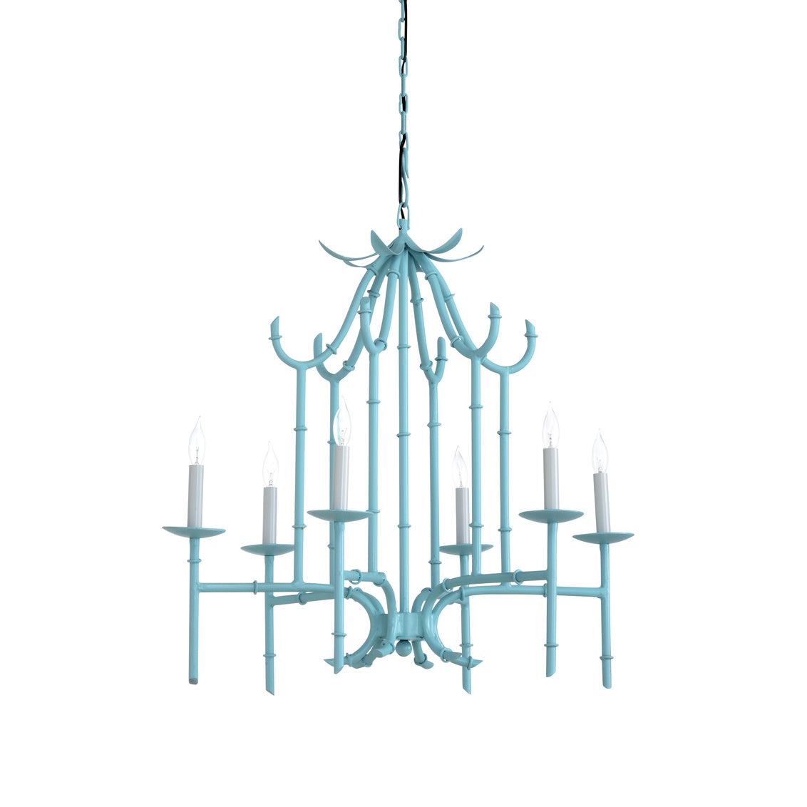 Bamboo Chandelier - Blue