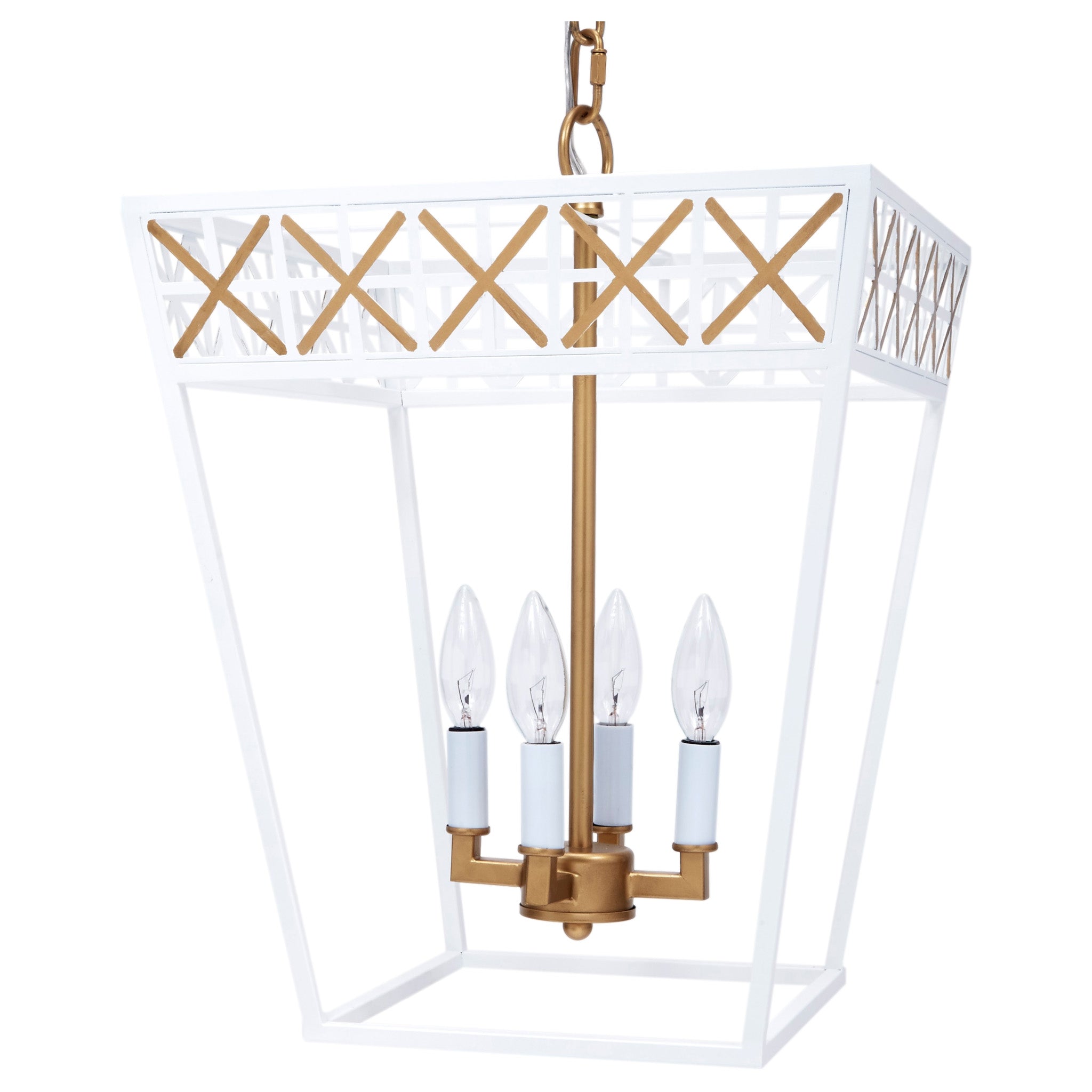 Caitlyn Gloss White and Gold Lantern