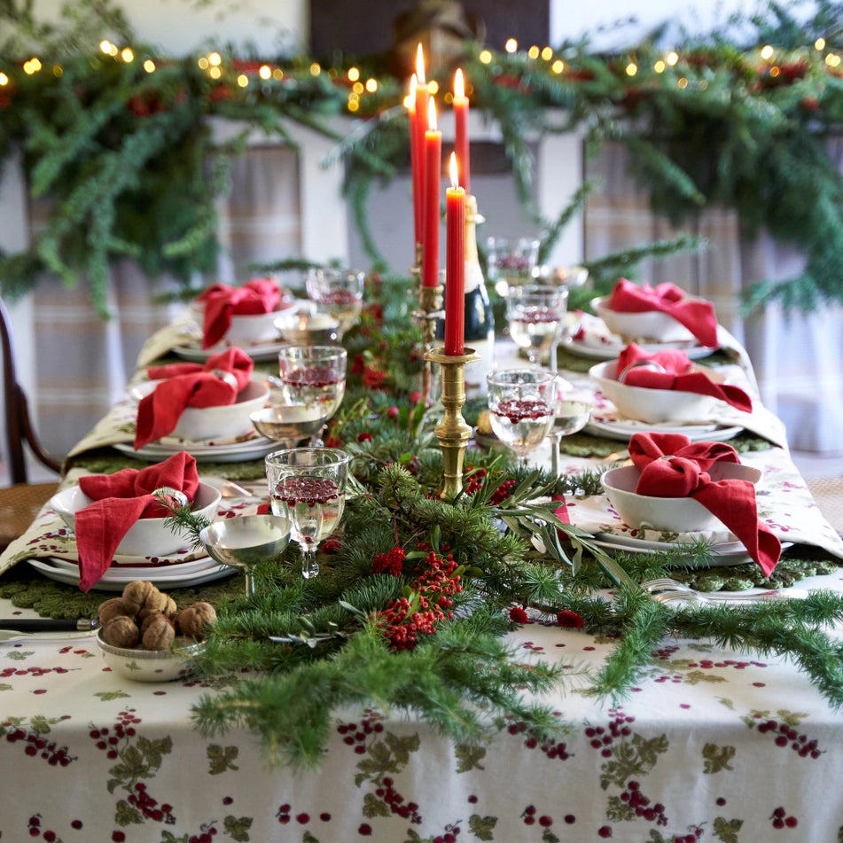 Gooseberry Red & Green French Tablecloth