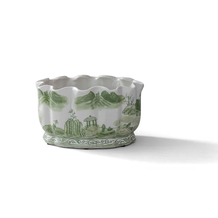 Green Willow Scallop Planter