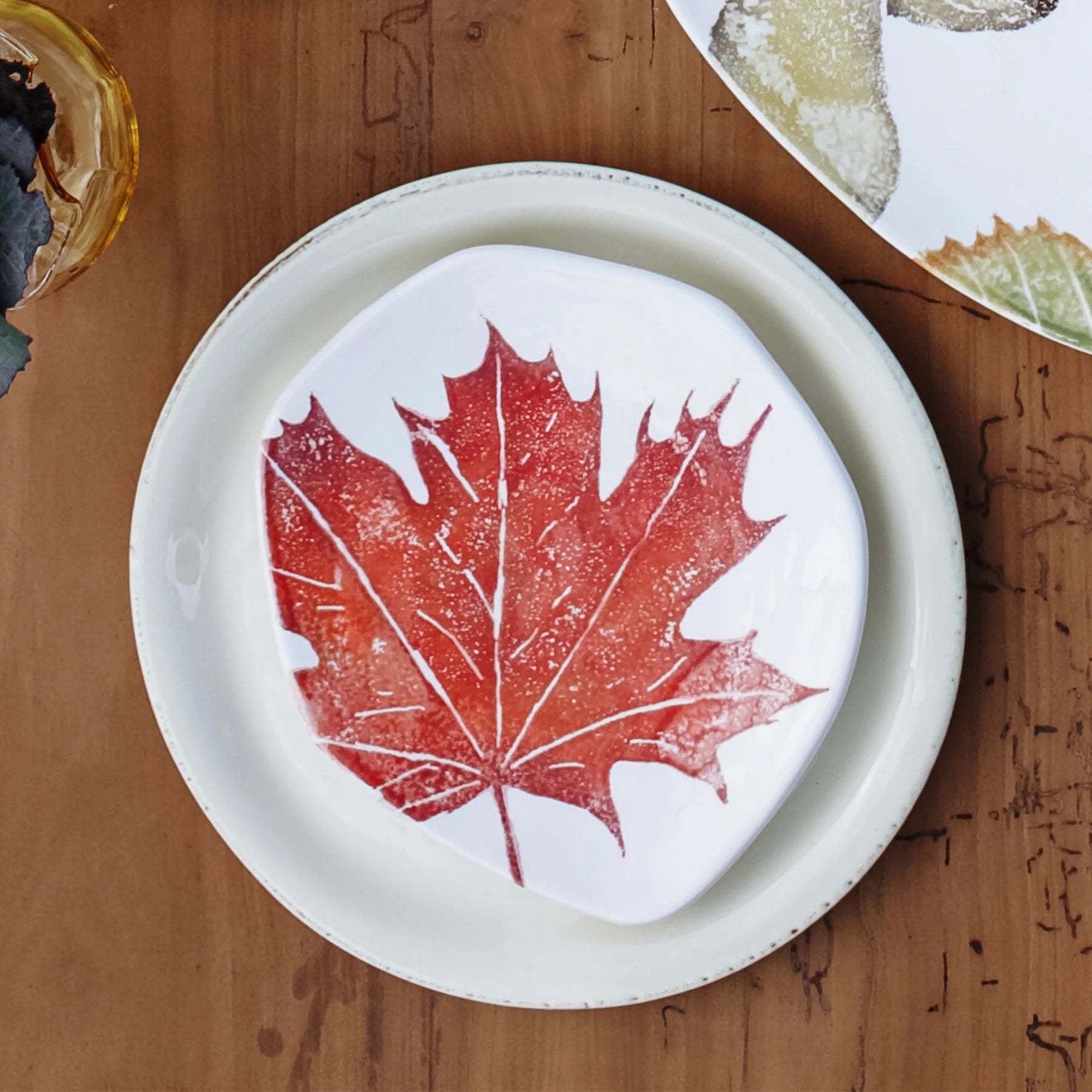 Vietri Maple Leaf Salad Plate