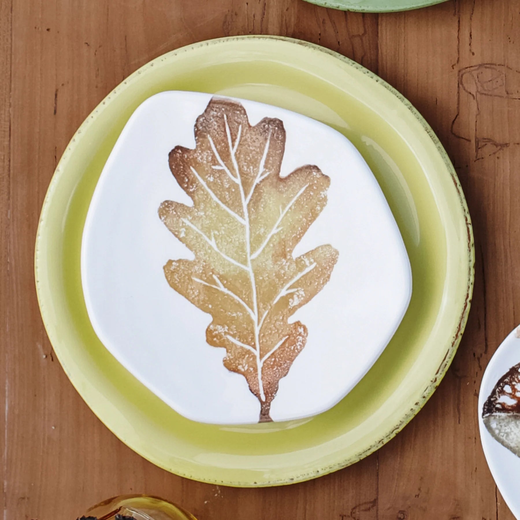 Vietri Autunno White Oak Salad Plate