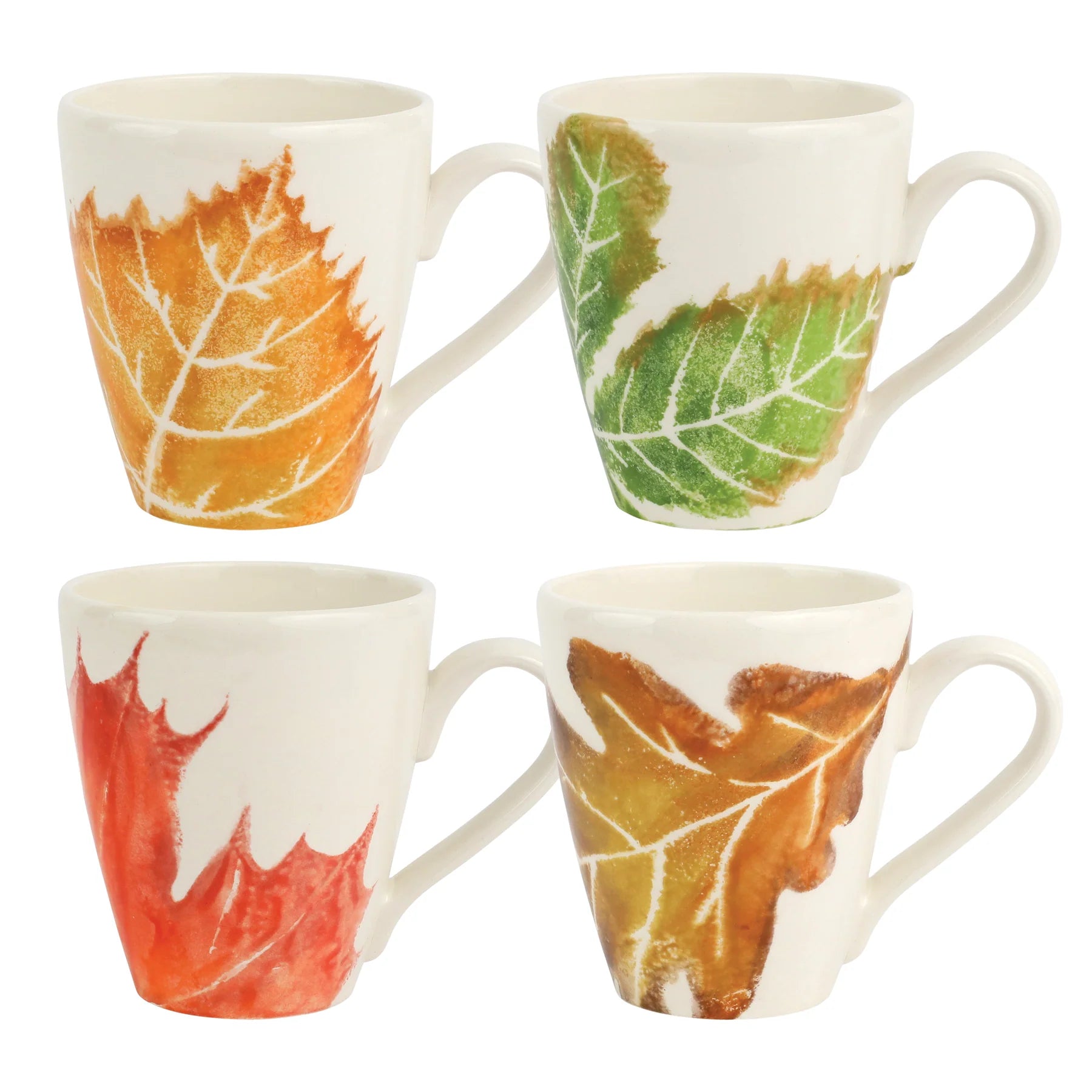 Vietri Autunno Assorted Mugs, Set of 4