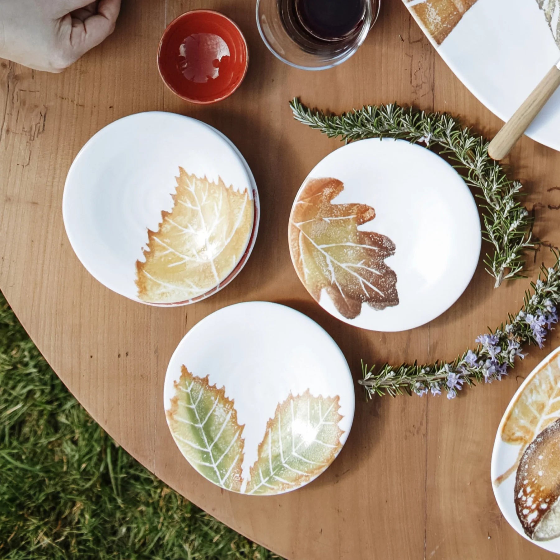 Vietri Autunno Asst Canape Plates, Set of 4