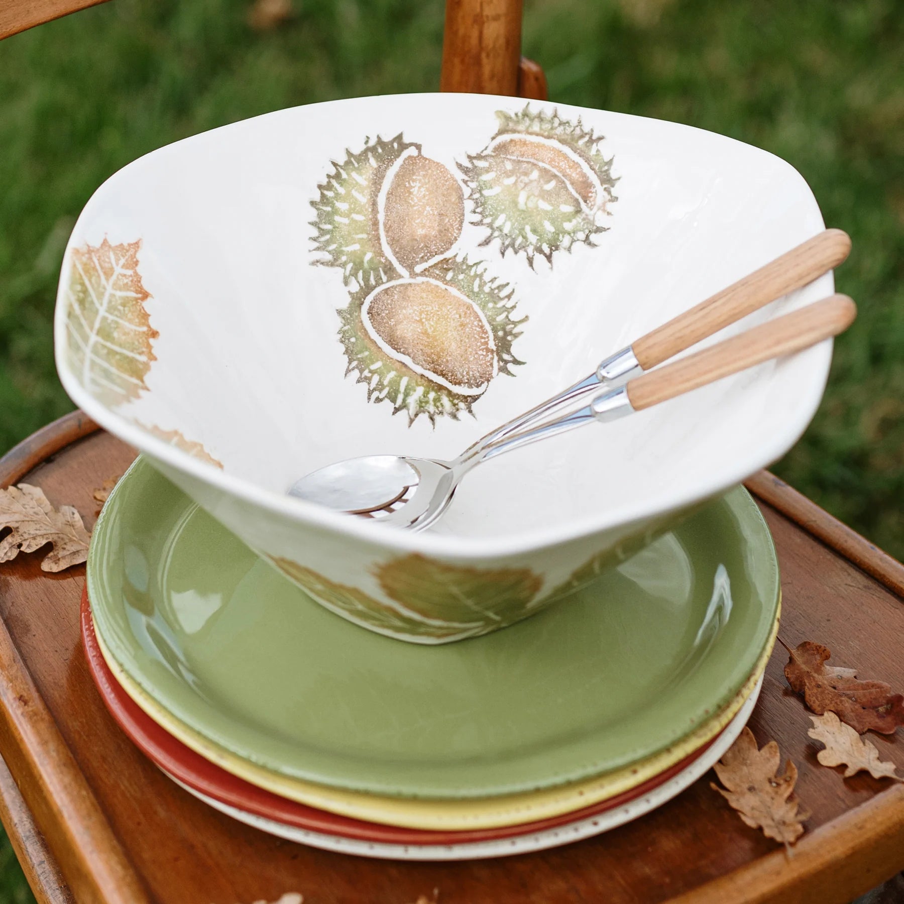 Vietri Autunno Chestnuts Deep Serving Bowl