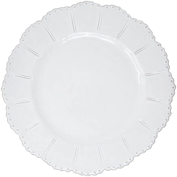 Bella Bianca Beaded Dinner Plate