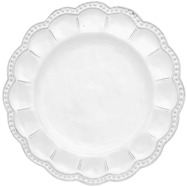 Bella Bianca Beaded Salad/Dessert Plate