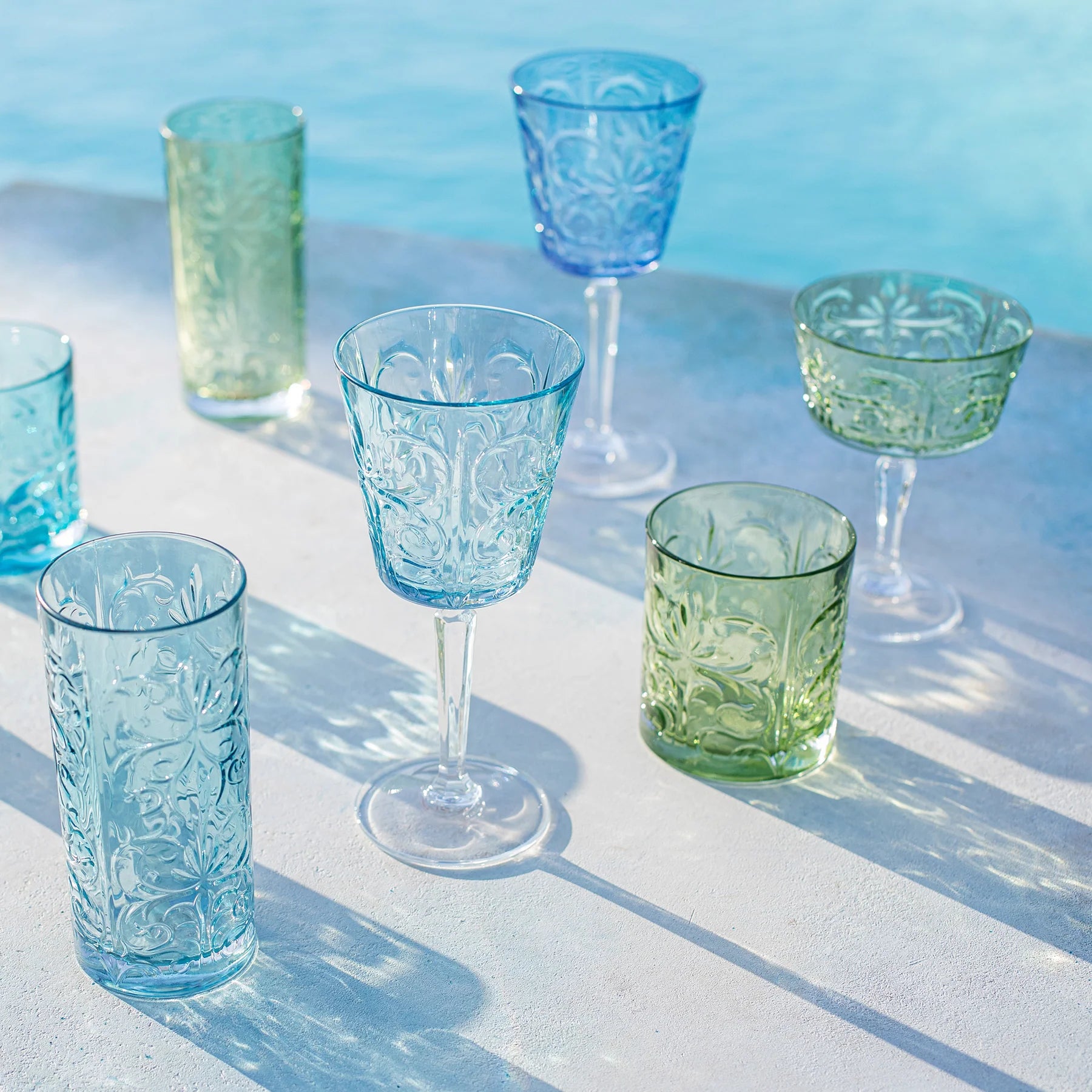 Barocco Mint Green Double Old Fashioned, Set of 4