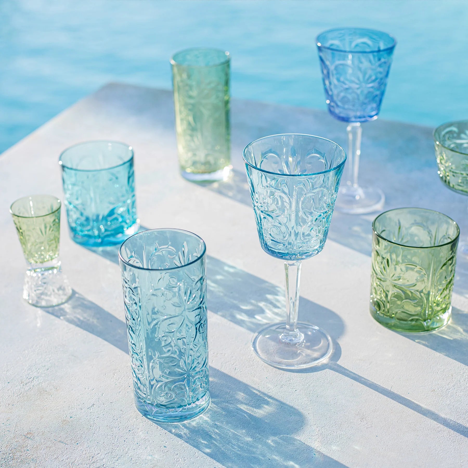Barocco Mint Green High Ball, Set of 4