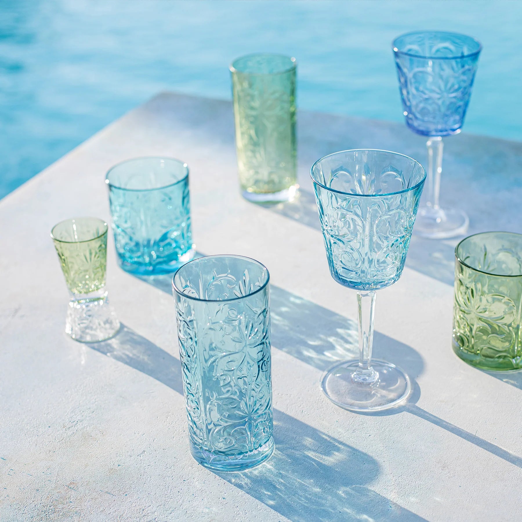 Barocco Mint Green Liquor Glass, Set of 4