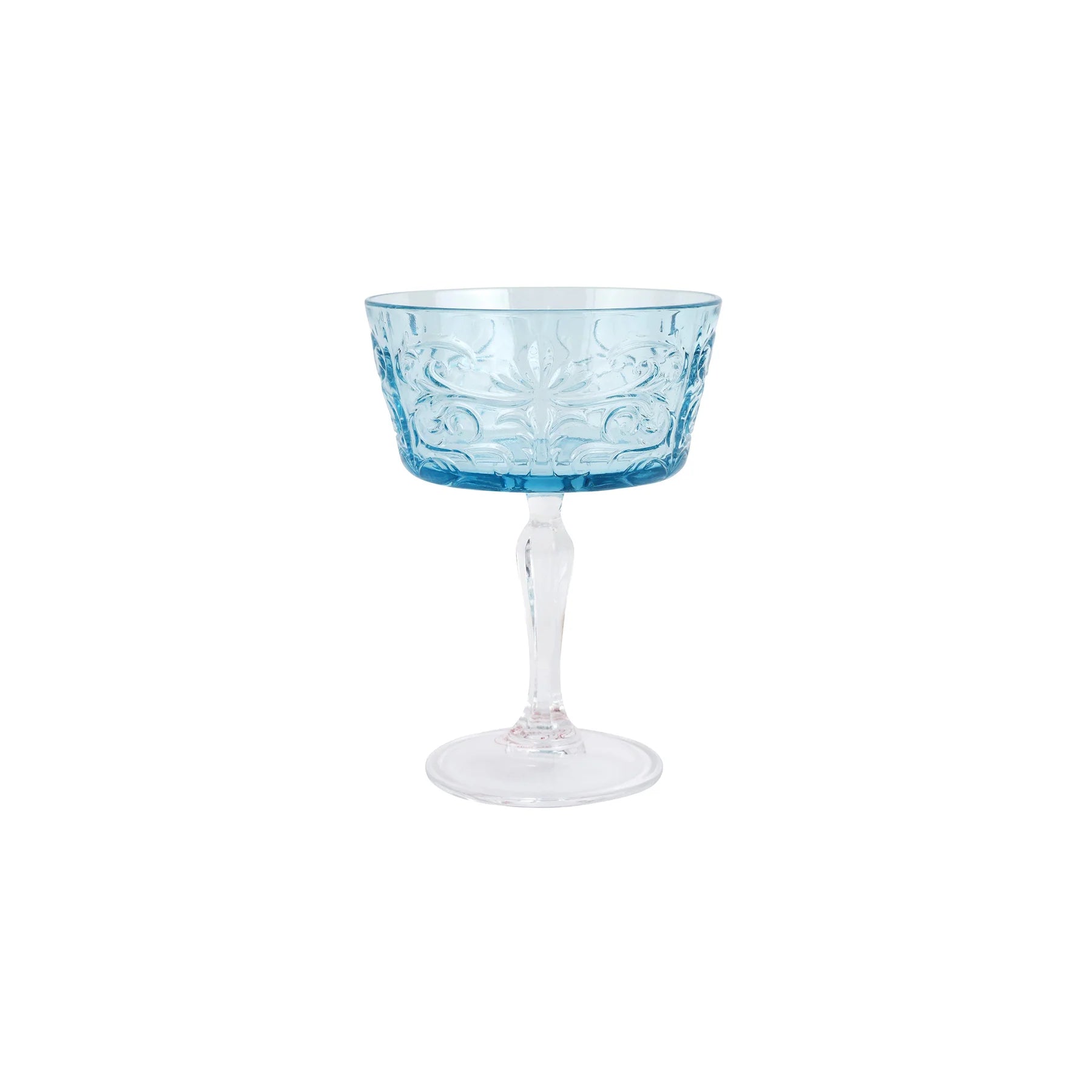 Barocco Light Blue Coupe Champagne Glass, Set of 4