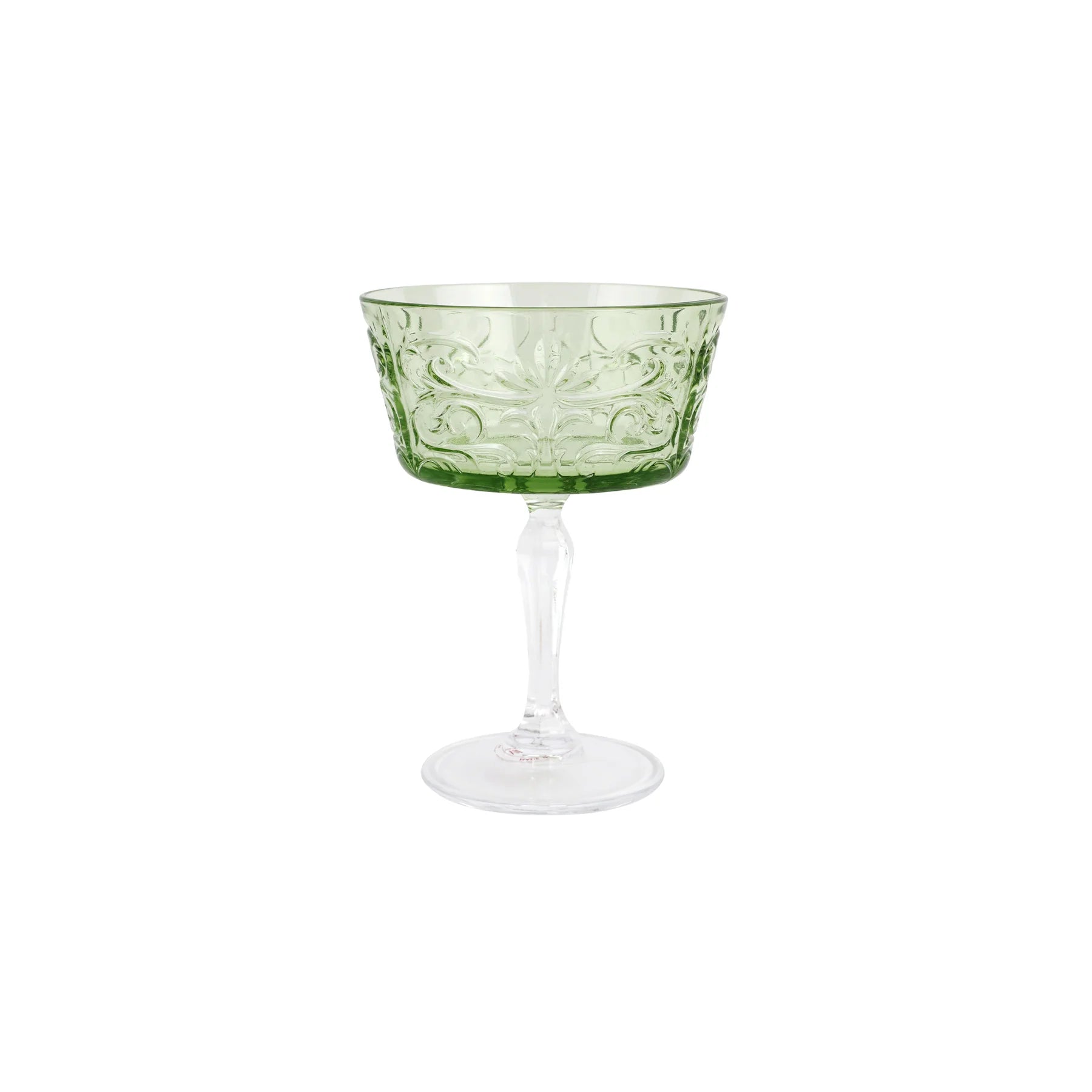 Barocco Mint Green Coupe Champagne Glass, Set of 4