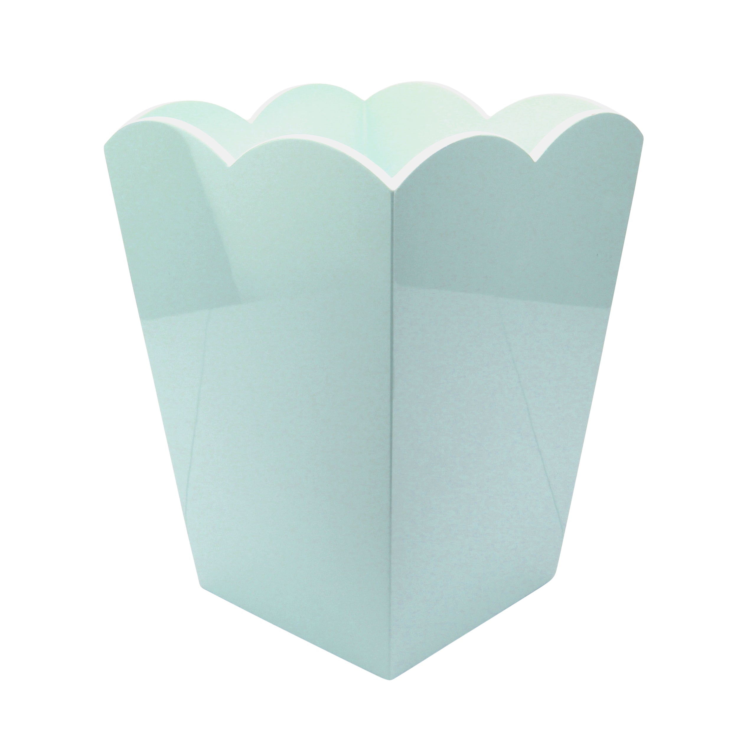 Scallop Wastebasket Powder Blue