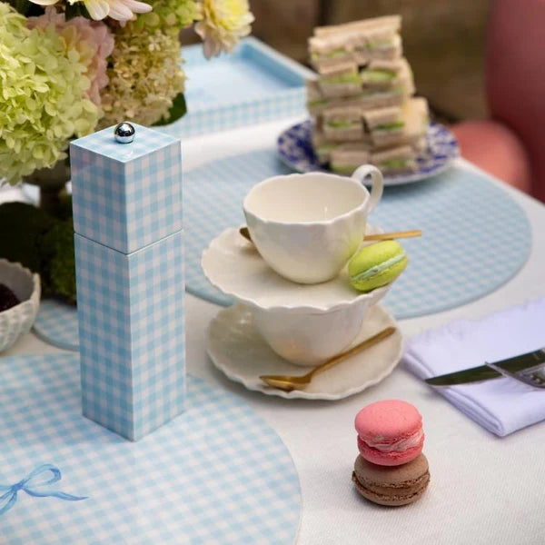 Blue Gingham Placemats, Set of 4