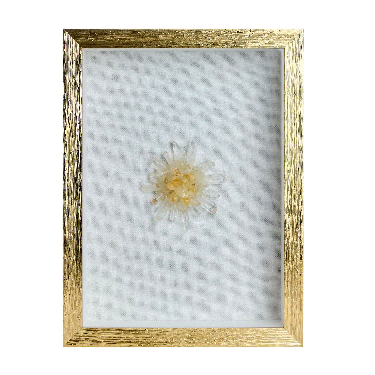 Crystal Flower Shadow Box Wall Art, Set of 4 Asst