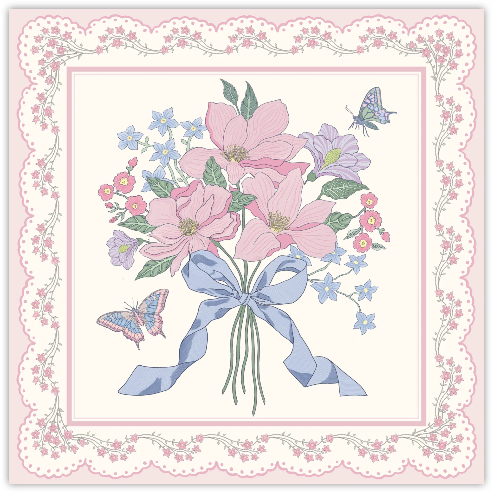 Caitlin Wilson Blush Bouquet Square Placemat, Paper
