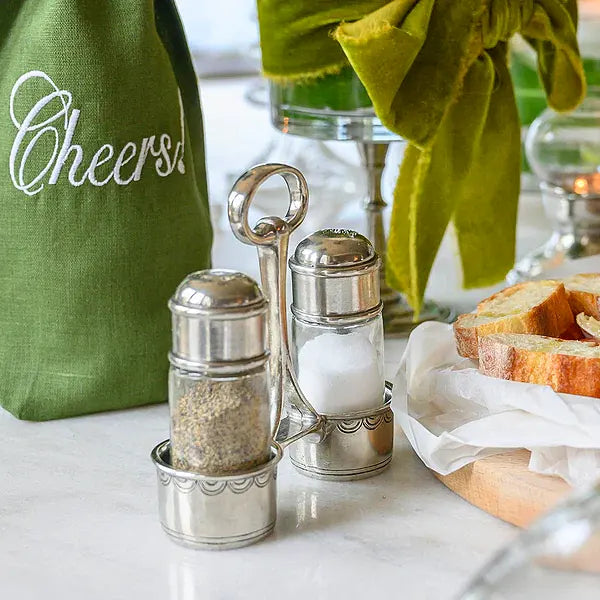 Tavola Tall Salt and Pepper with Caddy